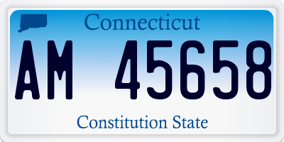 CT license plate AM45658
