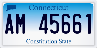 CT license plate AM45661
