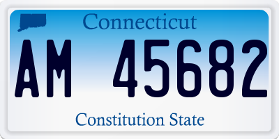 CT license plate AM45682