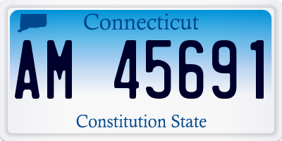 CT license plate AM45691