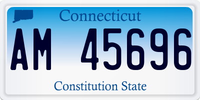 CT license plate AM45696
