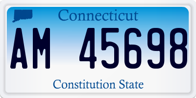 CT license plate AM45698