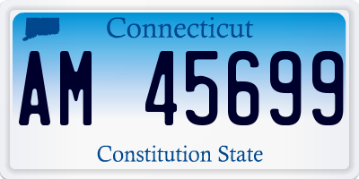 CT license plate AM45699