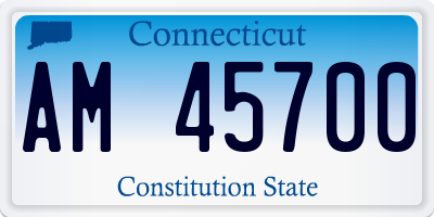 CT license plate AM45700