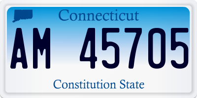 CT license plate AM45705