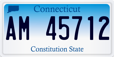 CT license plate AM45712
