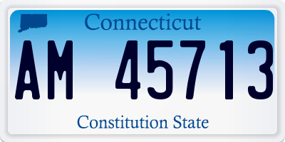 CT license plate AM45713