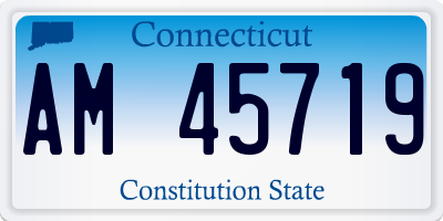 CT license plate AM45719
