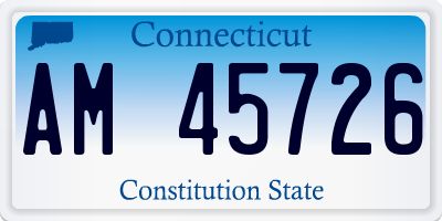CT license plate AM45726