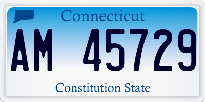 CT license plate AM45729