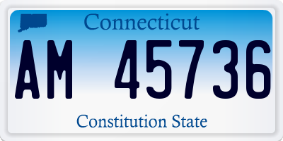 CT license plate AM45736
