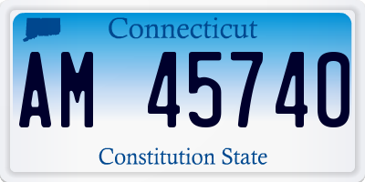 CT license plate AM45740