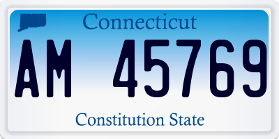 CT license plate AM45769