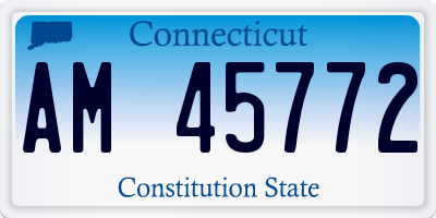 CT license plate AM45772