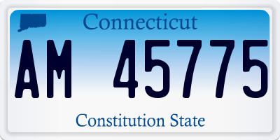 CT license plate AM45775