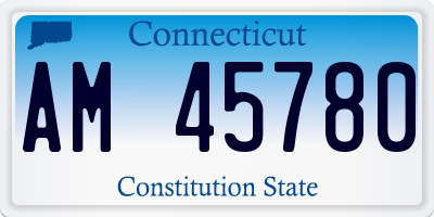 CT license plate AM45780
