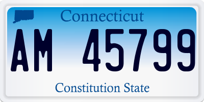 CT license plate AM45799