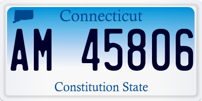 CT license plate AM45806