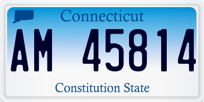 CT license plate AM45814