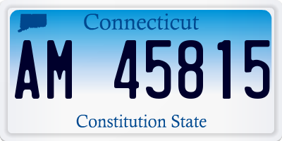 CT license plate AM45815