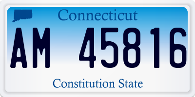 CT license plate AM45816