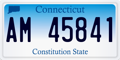 CT license plate AM45841