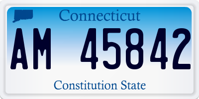 CT license plate AM45842