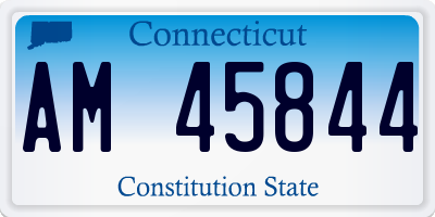 CT license plate AM45844