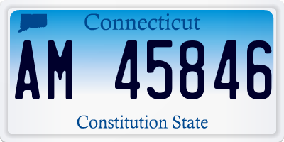 CT license plate AM45846