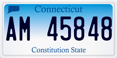 CT license plate AM45848