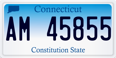 CT license plate AM45855