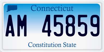 CT license plate AM45859