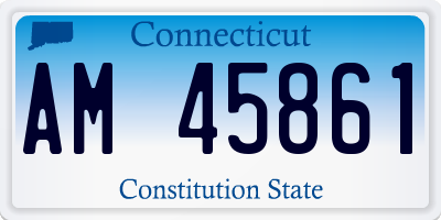 CT license plate AM45861