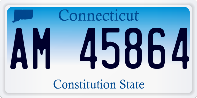CT license plate AM45864