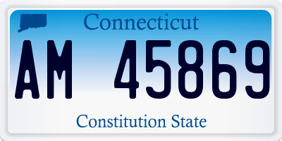 CT license plate AM45869