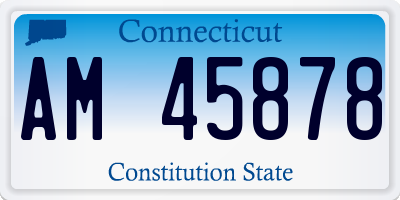 CT license plate AM45878