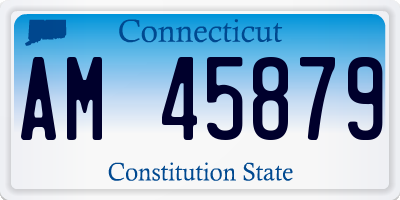 CT license plate AM45879