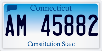 CT license plate AM45882