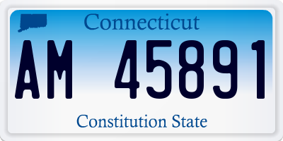 CT license plate AM45891