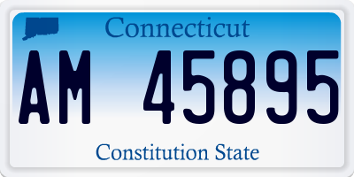 CT license plate AM45895