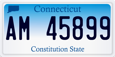 CT license plate AM45899