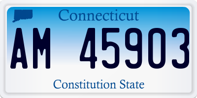 CT license plate AM45903