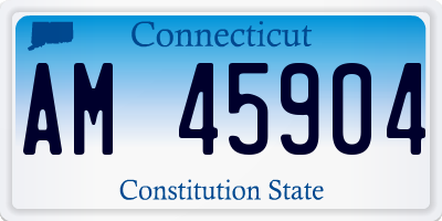 CT license plate AM45904