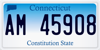 CT license plate AM45908