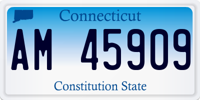CT license plate AM45909