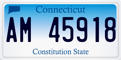 CT license plate AM45918