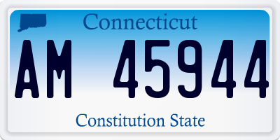 CT license plate AM45944