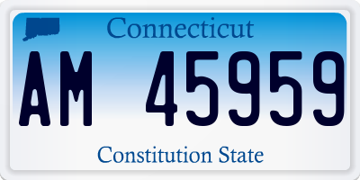 CT license plate AM45959
