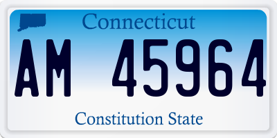 CT license plate AM45964