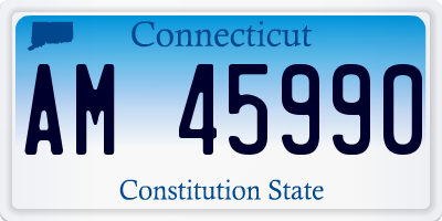 CT license plate AM45990